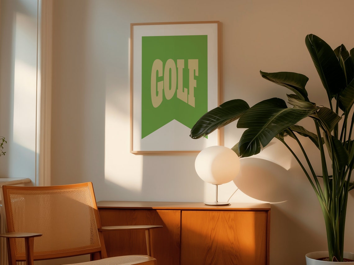 Retro Golf Wall Art Boho Minimalist Prints Modern Art Bohominimalistdecor Retro Art File
