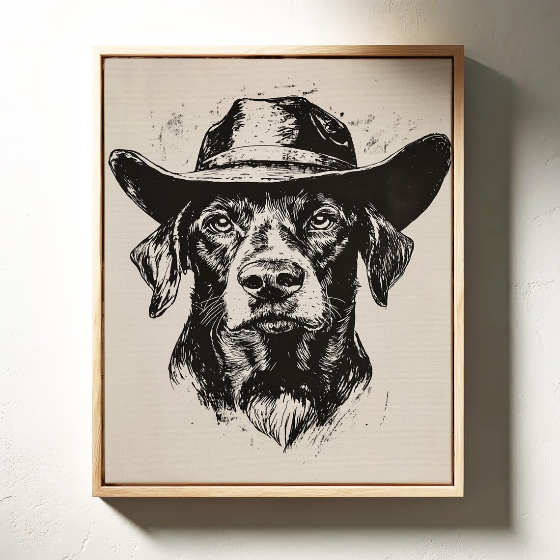 Cowboy Dog - Western Ranch Rustic Dog Illustration - Image 4