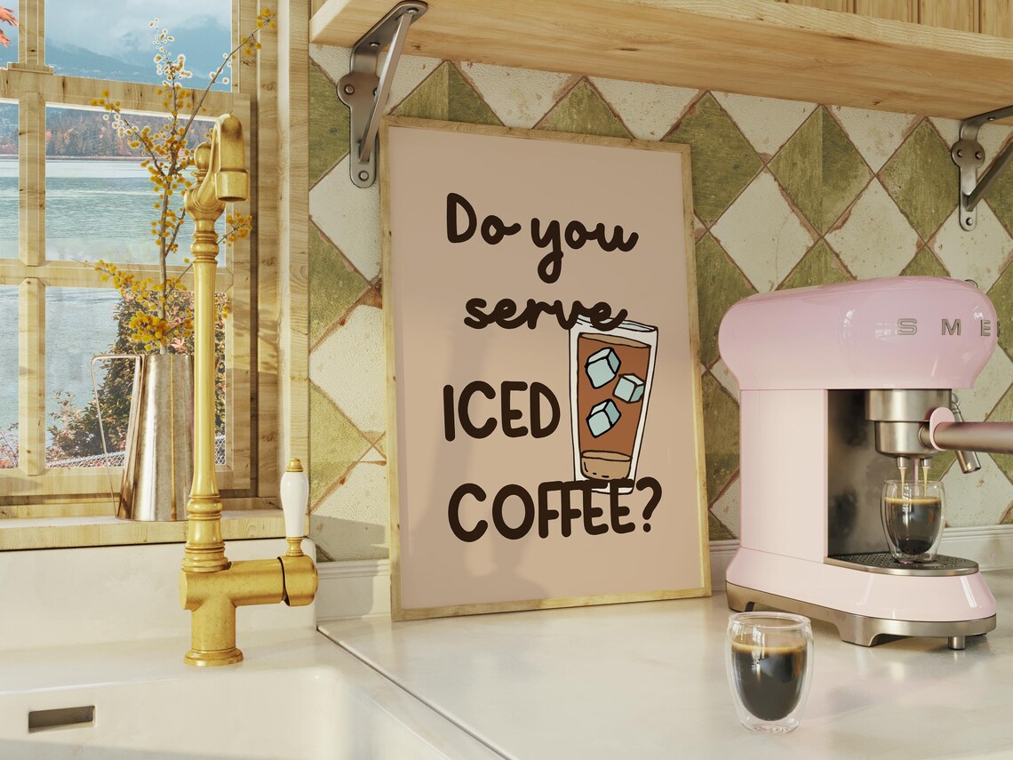 Do You Serve Iced Coffee? Minimalist Café Decor - Image 2