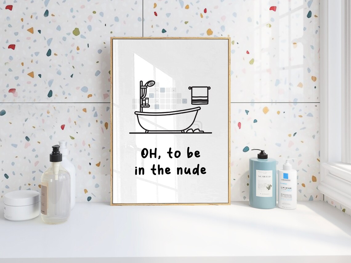 Funny Bathroom Art Posterboho Minimalist Prints Modern Art Bohominimalistdecor Bathroom Art File - Image 2
