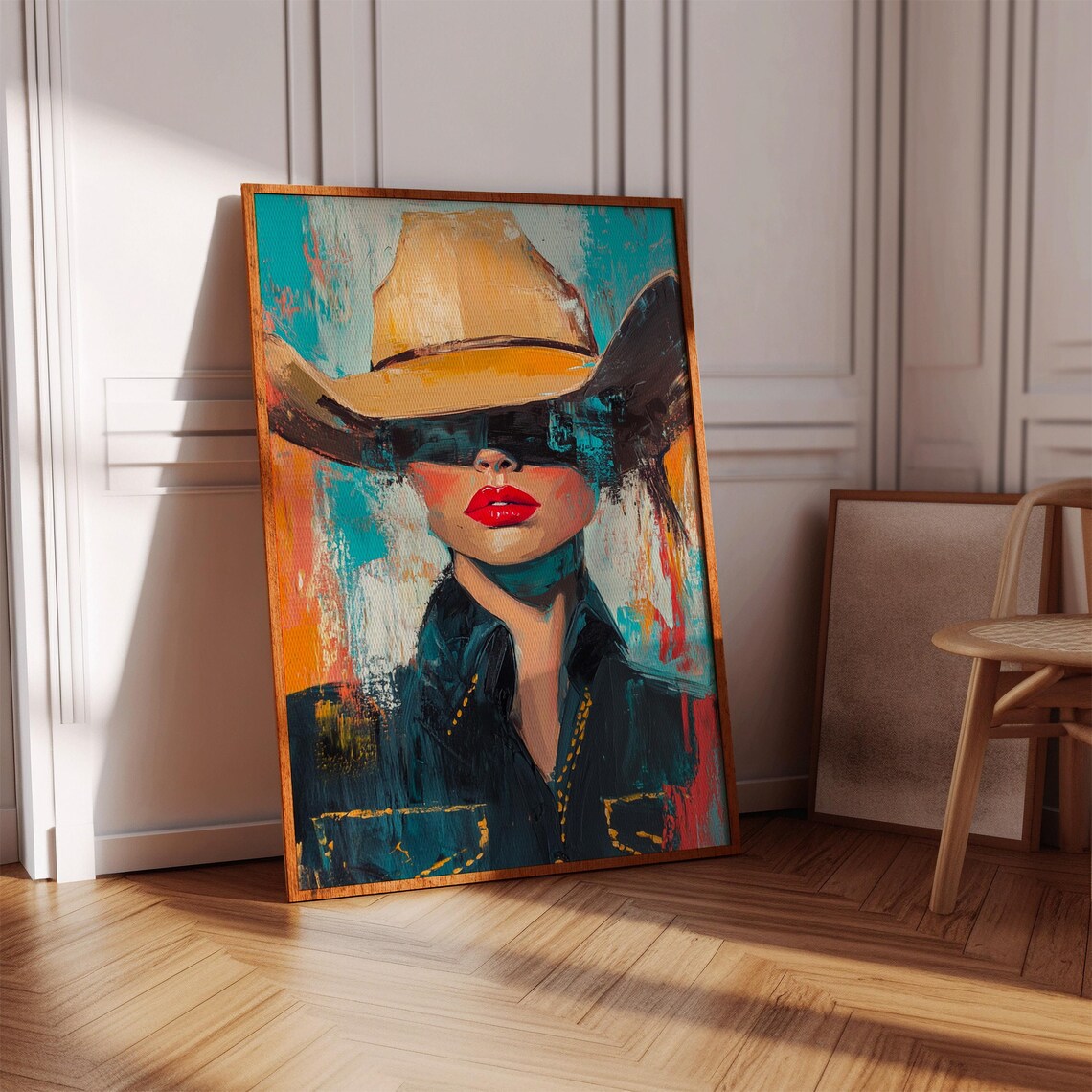 Bold Cowgirl Portrait, Modern Southwestern Art Print - Image 4