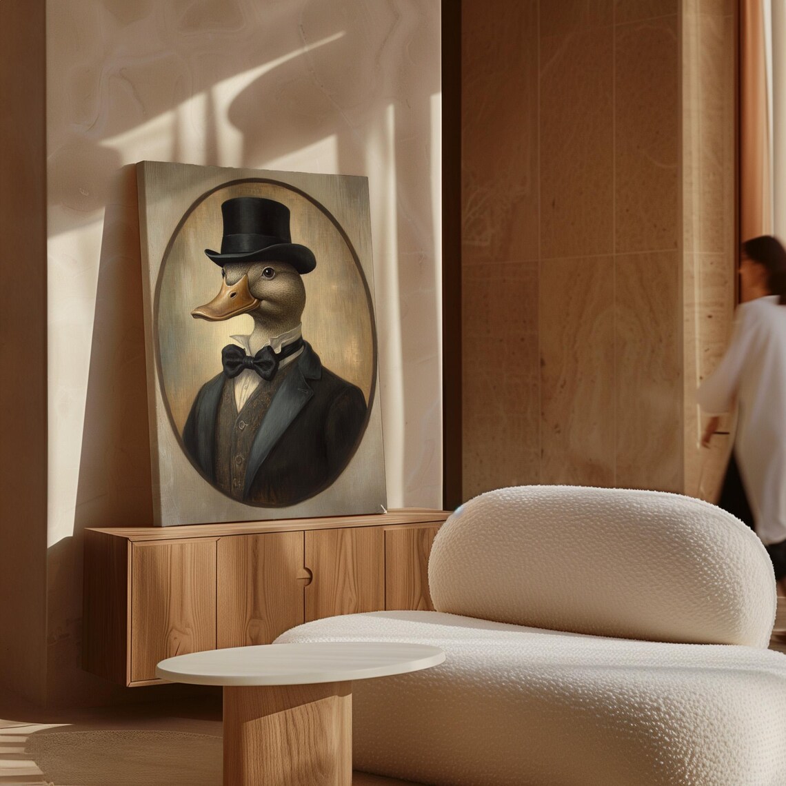 Regal Duck in Top Hat Bow Tie Victorian Gentleman Portrait Wall Poster - Image 5