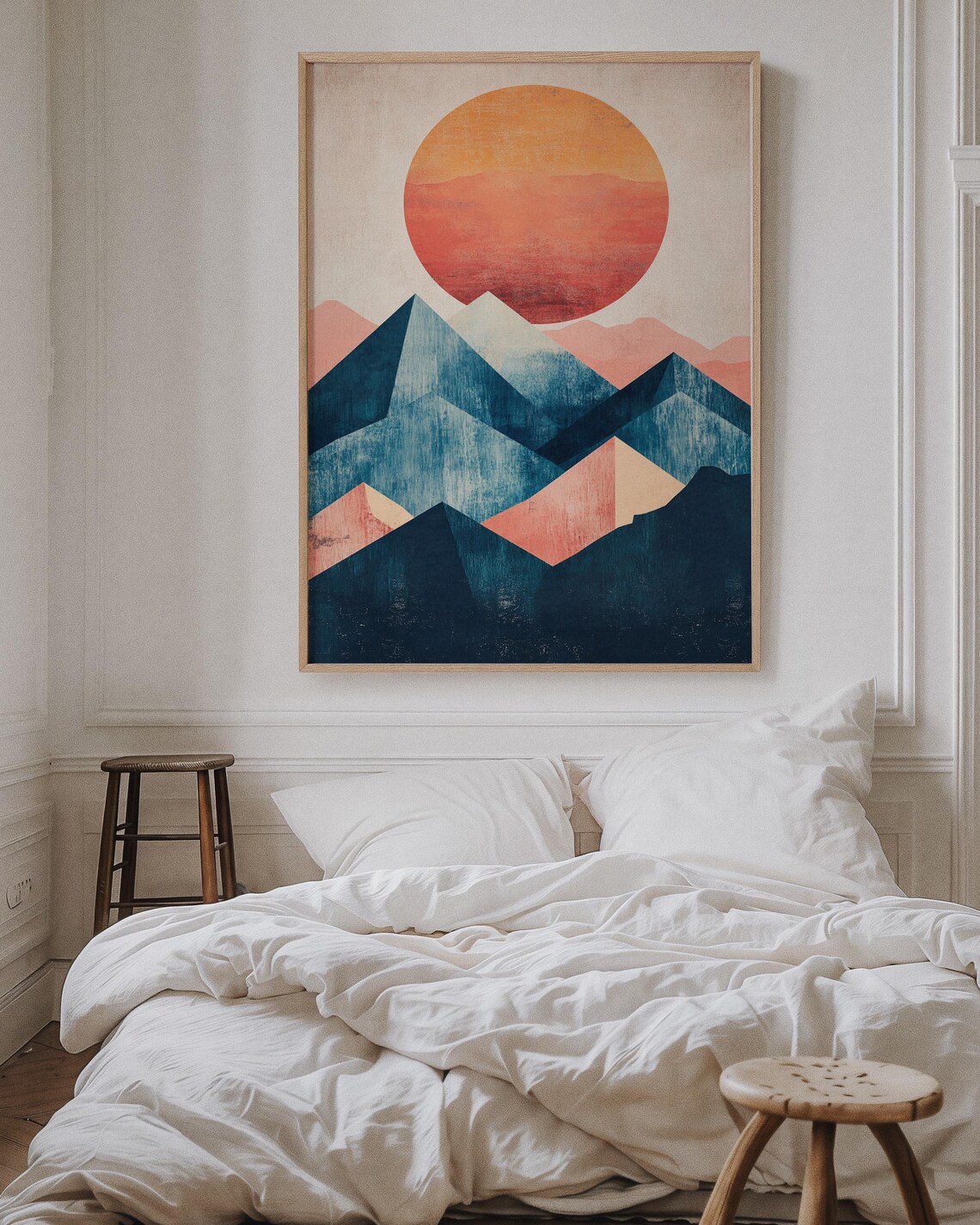 Abstract Sunset Mountain Poster, Modern Geometric Landscape - Image 5