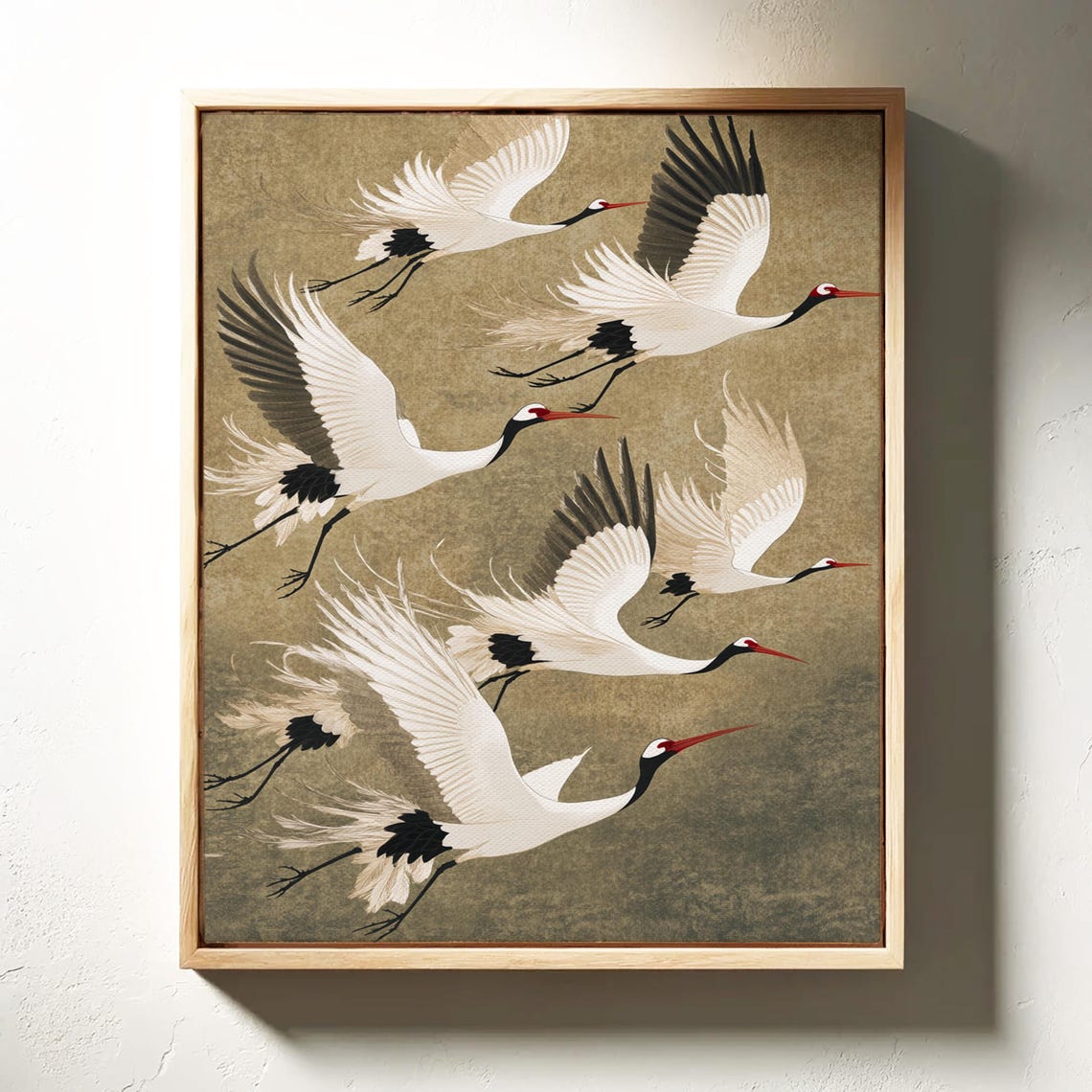 Elegant Japanese Crane, Minimalist Nature Art Print - Image 4