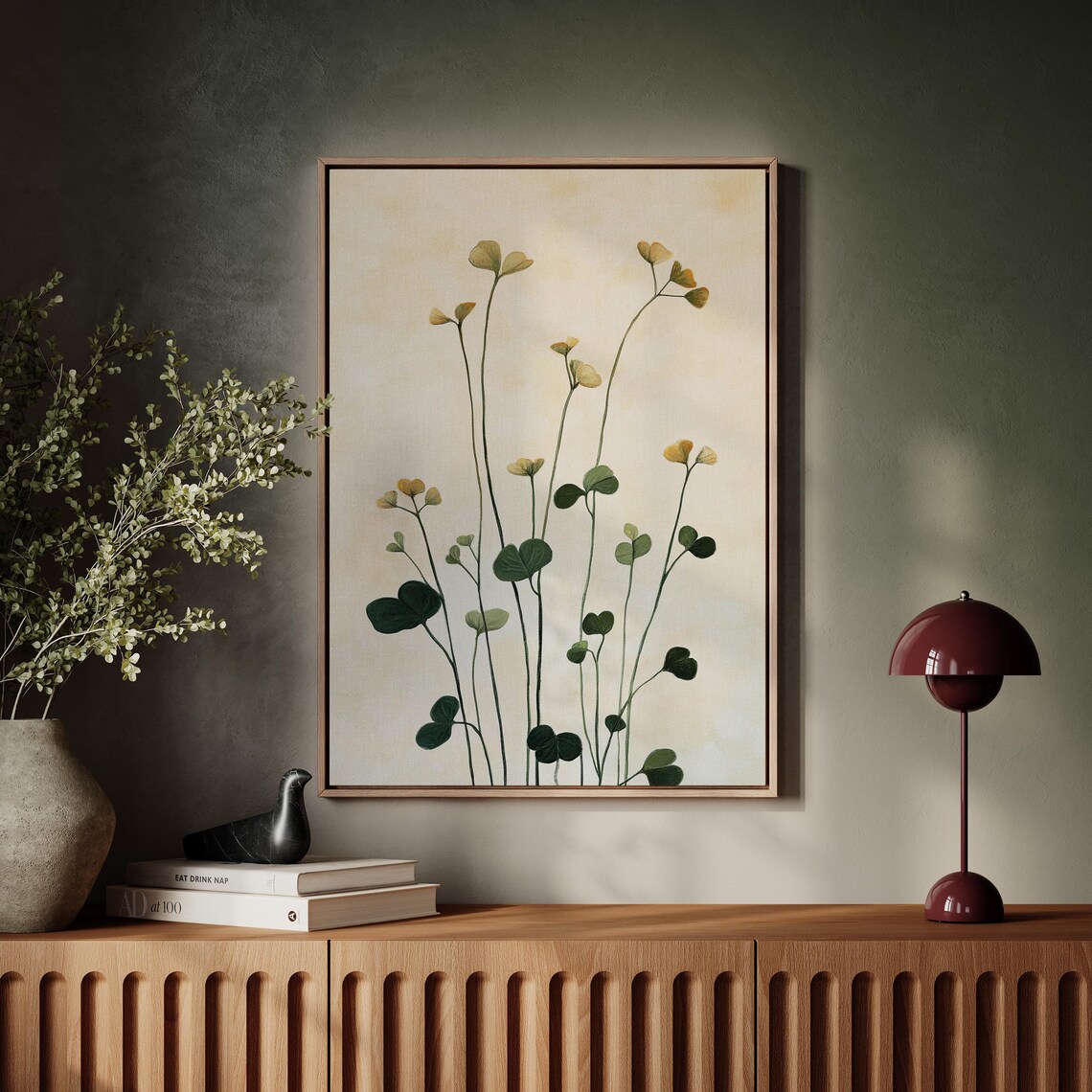 Modern Botanical Clover Minimalist Nature Art Print - Image 3