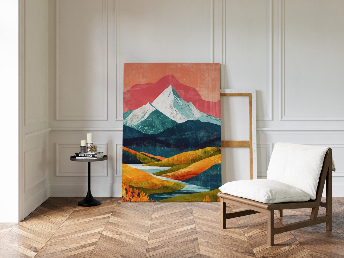 Mountain Landscape, Modern Nature Poster Art - Image 2