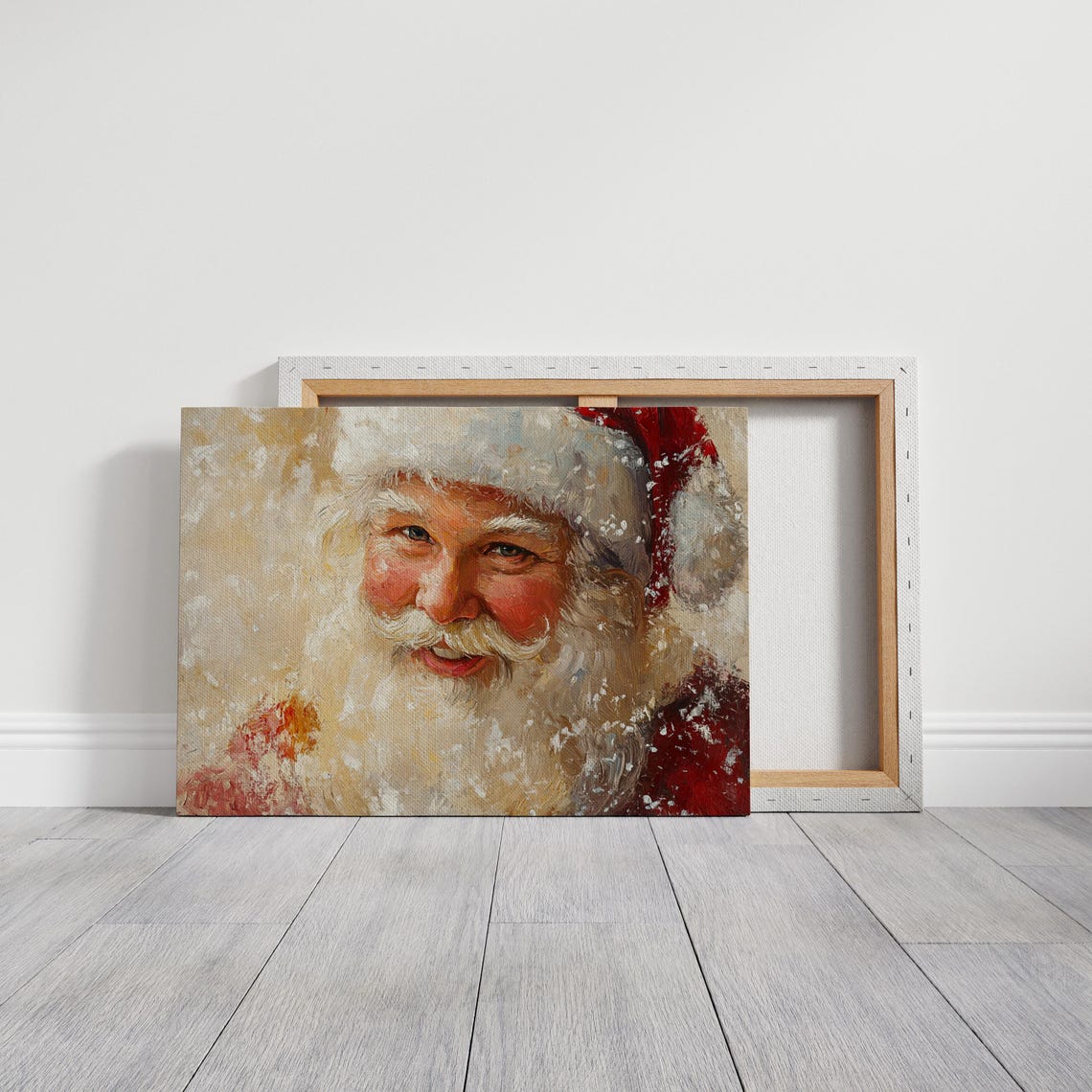 Vintage Santa Claus Portrait Jolly Snowy Beard Classic Christmas Print - Image 3