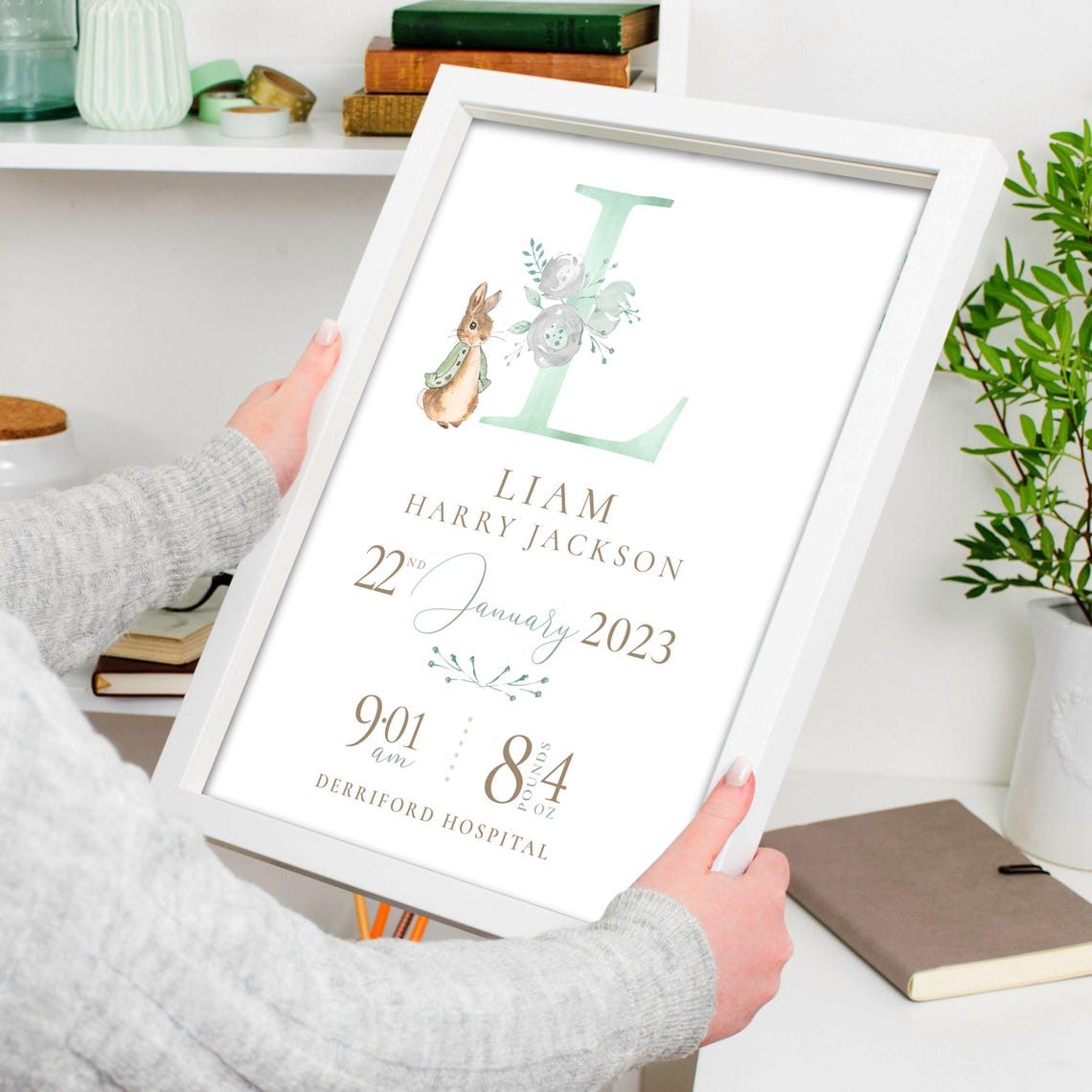 New Baby Gift Baby Girl Gift Birth Print Keepsake For New Baby Girls Bedroom Print Nursery Print Personalised Gift For Girls - Image 2