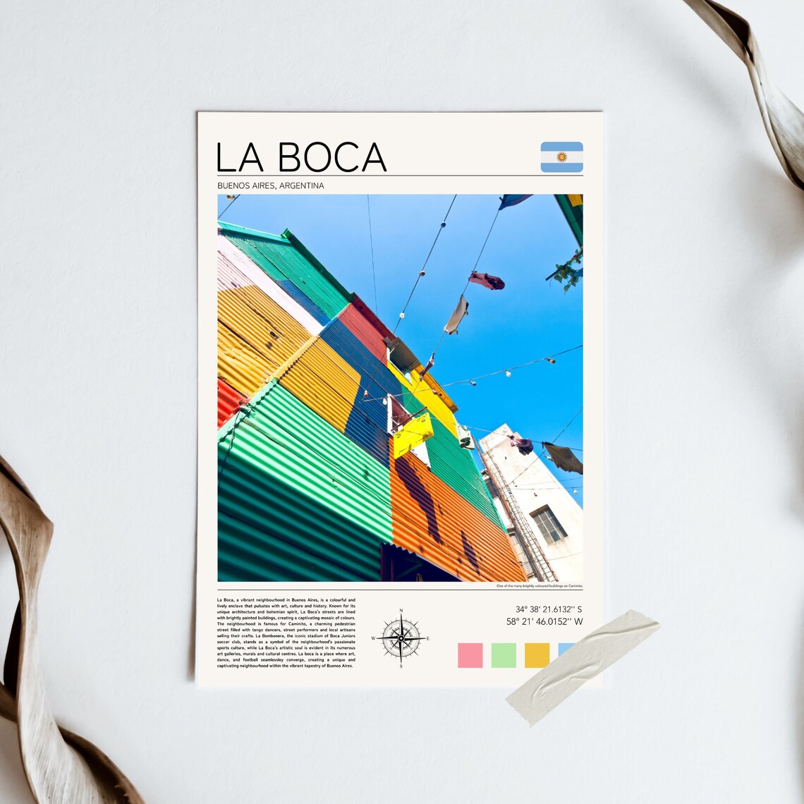 La Boca Buenos Aires Colorful Caminito Street Houses Argentina Poster - Image 3