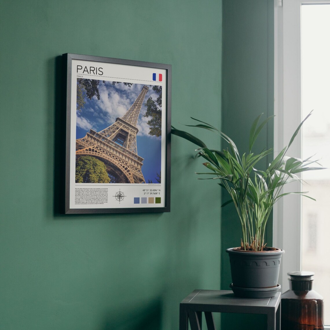 Paris Eiffel Tower France Iconic Landmark City Travel Poster - Image 2