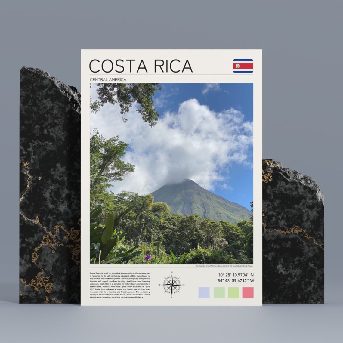 Costa Rica Print Costa Rica Travel Costa Rica Wall Art Central America Travel Arenal Volcano Costa Rica Poster Costa Rica Photo - Image 5