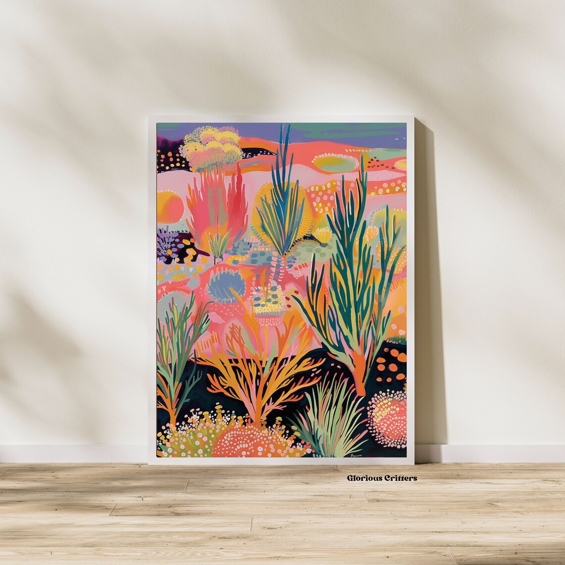 Western Botanical Art Print, Vintage Retro Mid-Century - Image 2
