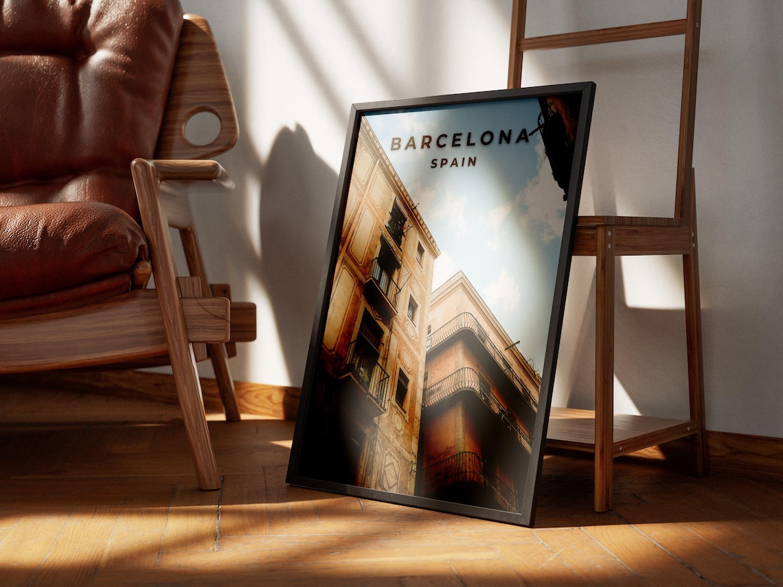 Barcelona Spain Old Town Balconies Photography Travel Poster - Image 2