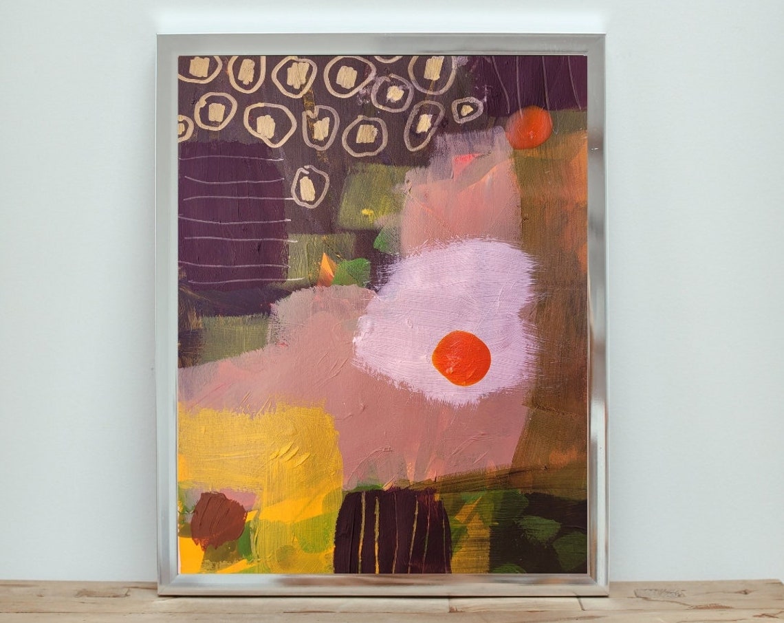 Acrylic Art Abstract Painting Modern Art Boho Print Entryway Wall Poster Office Artwork Contemporary Wall Art Prints Bold Art Home Gift