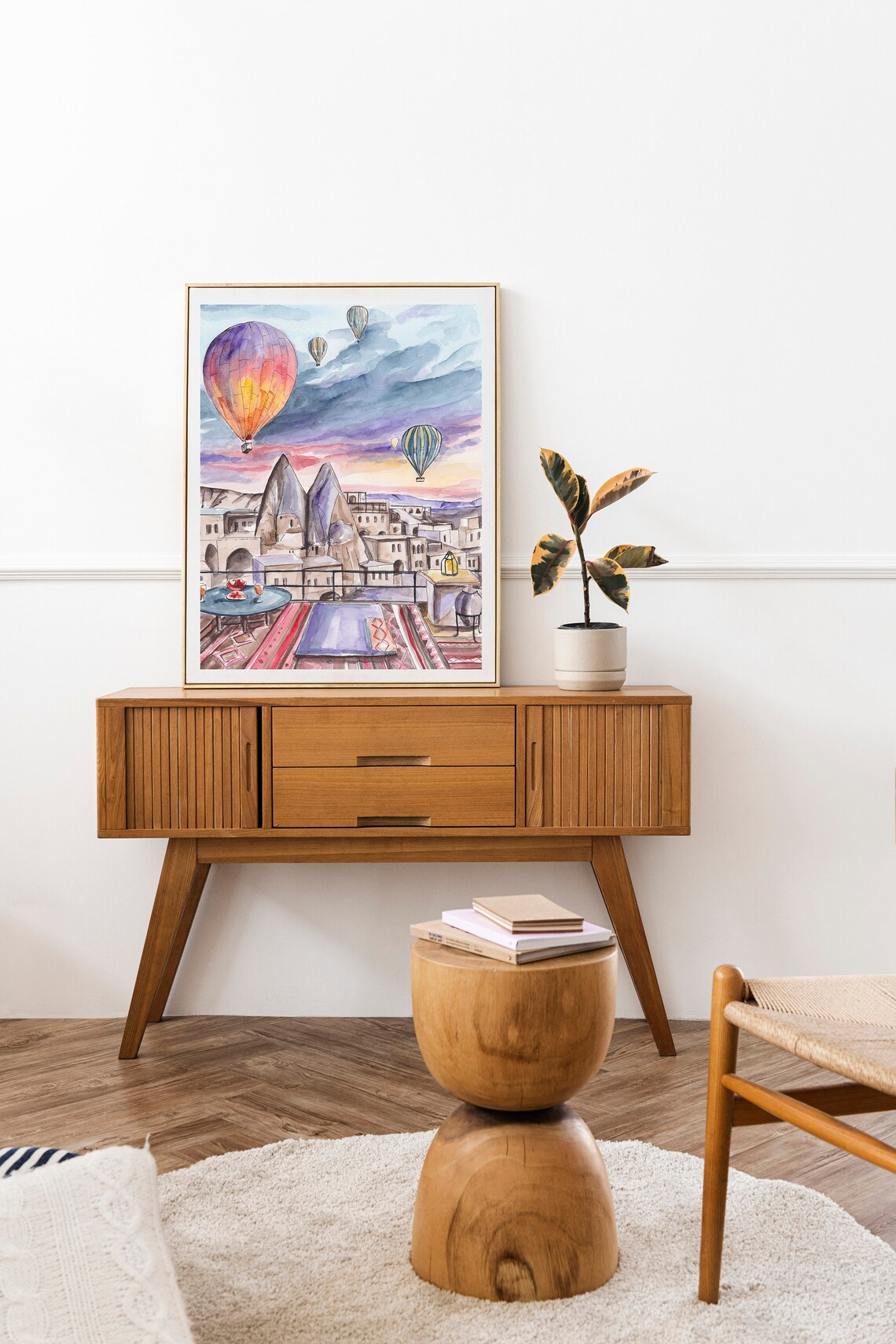 Cappadocia Travel Poster, Hot Air Balloon Landscape - Image 2