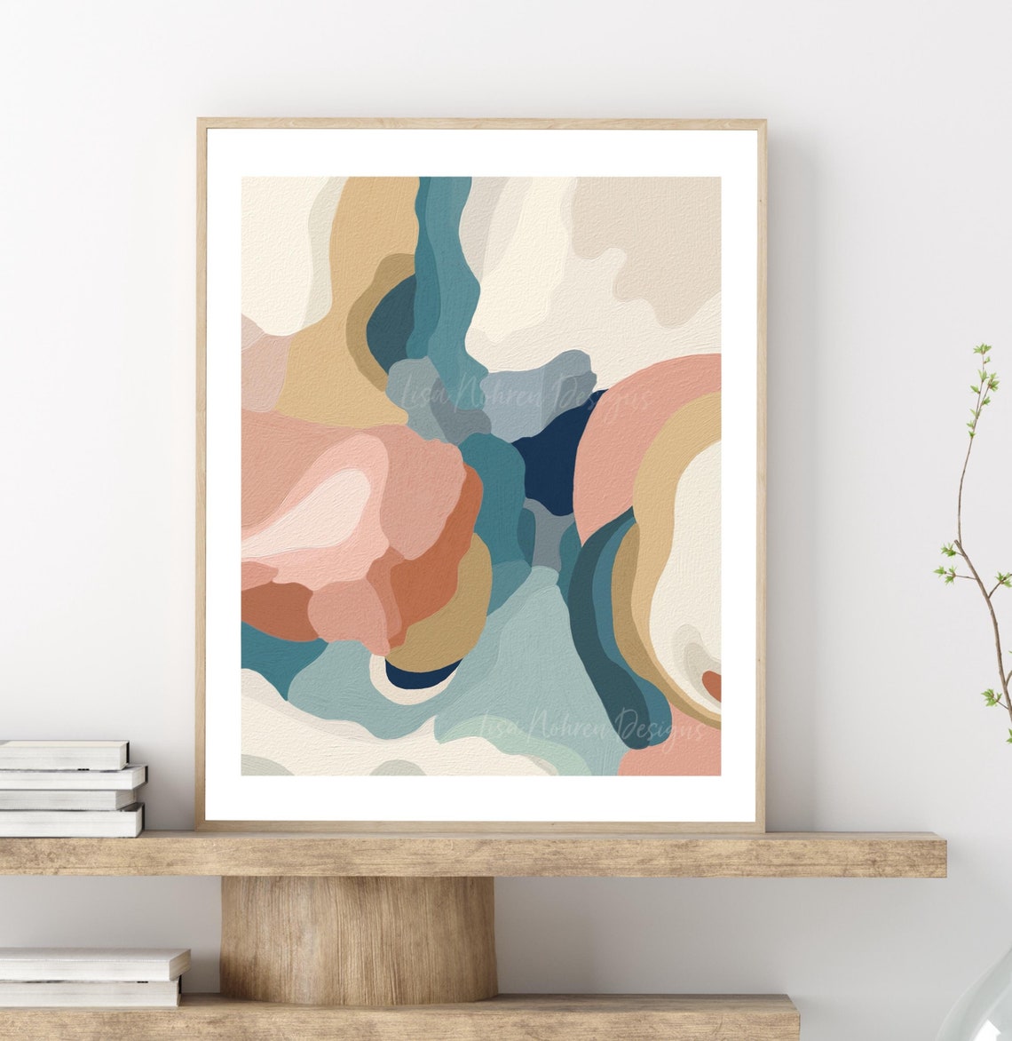 Neutral Abstract Wall Art, Contemporary Color Block