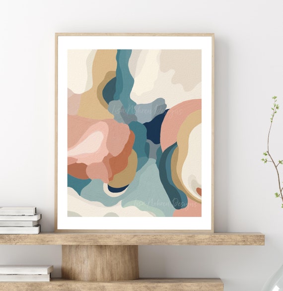 Neutral Abstract Wall Art, Contemporary Color Block