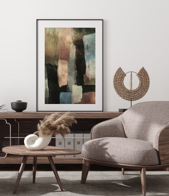 Neutral Abstract Minimalist Earth Tone Painting