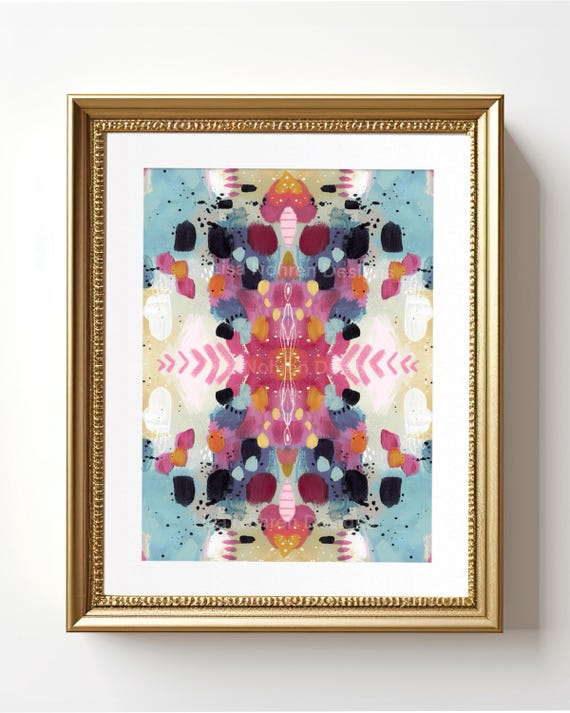 Neutral Abstract Painting, Modern Pattern Illustration