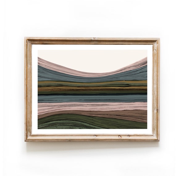 Modern Abstract Landscape, Contemporary Minimalist Art Print