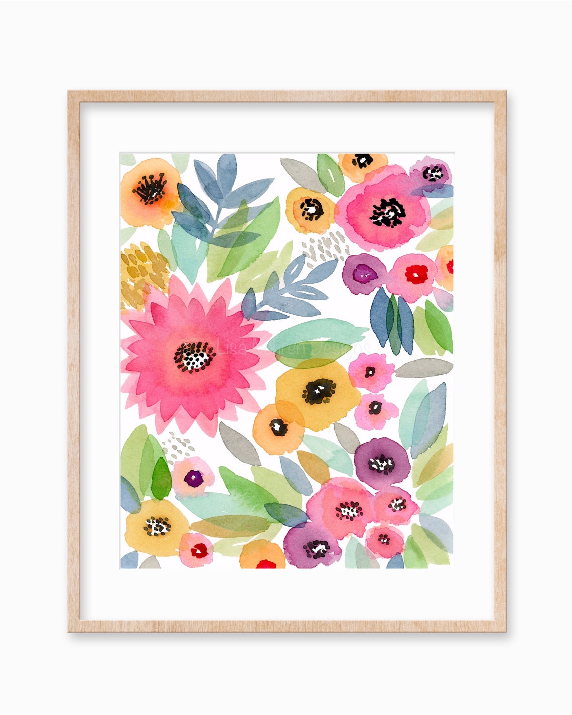 Watercolor Floral Nursery Kids Painting