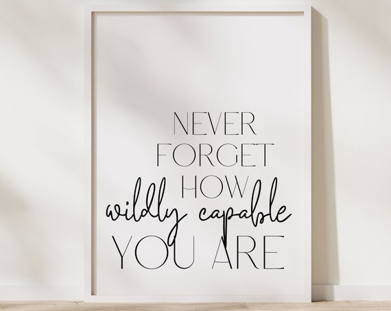 Office Inspirational Quote Print for Women, Home