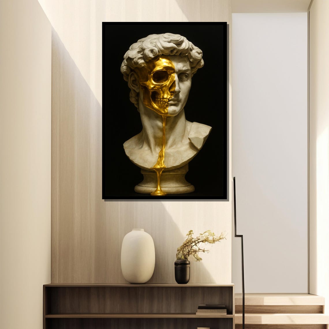 Adrian Voss Golden Mortality, Surreal Contemporary Art Print - Image 2