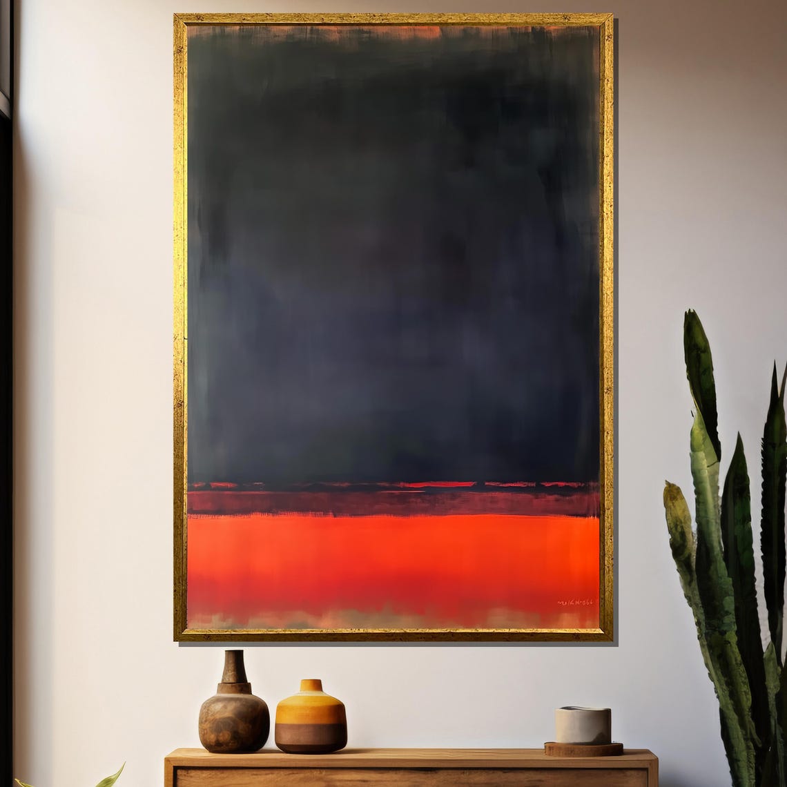 Mark Rothko Abstract Dark Field Art Print