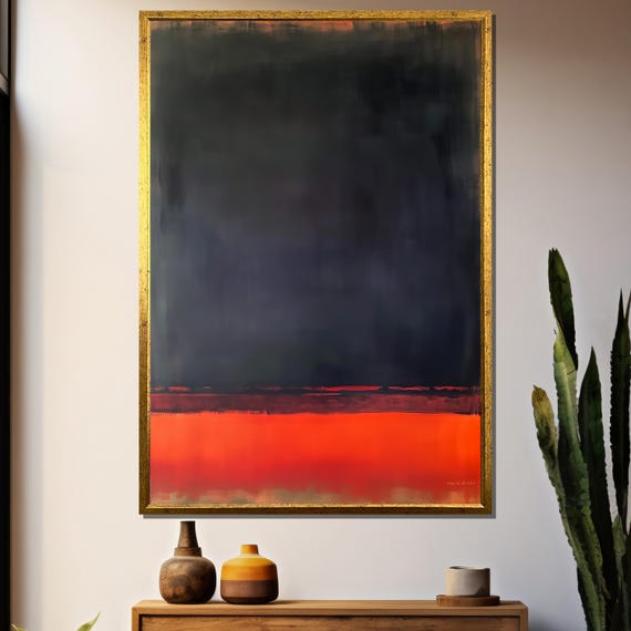 Mark Rothko Abstract Dark Field Art Print