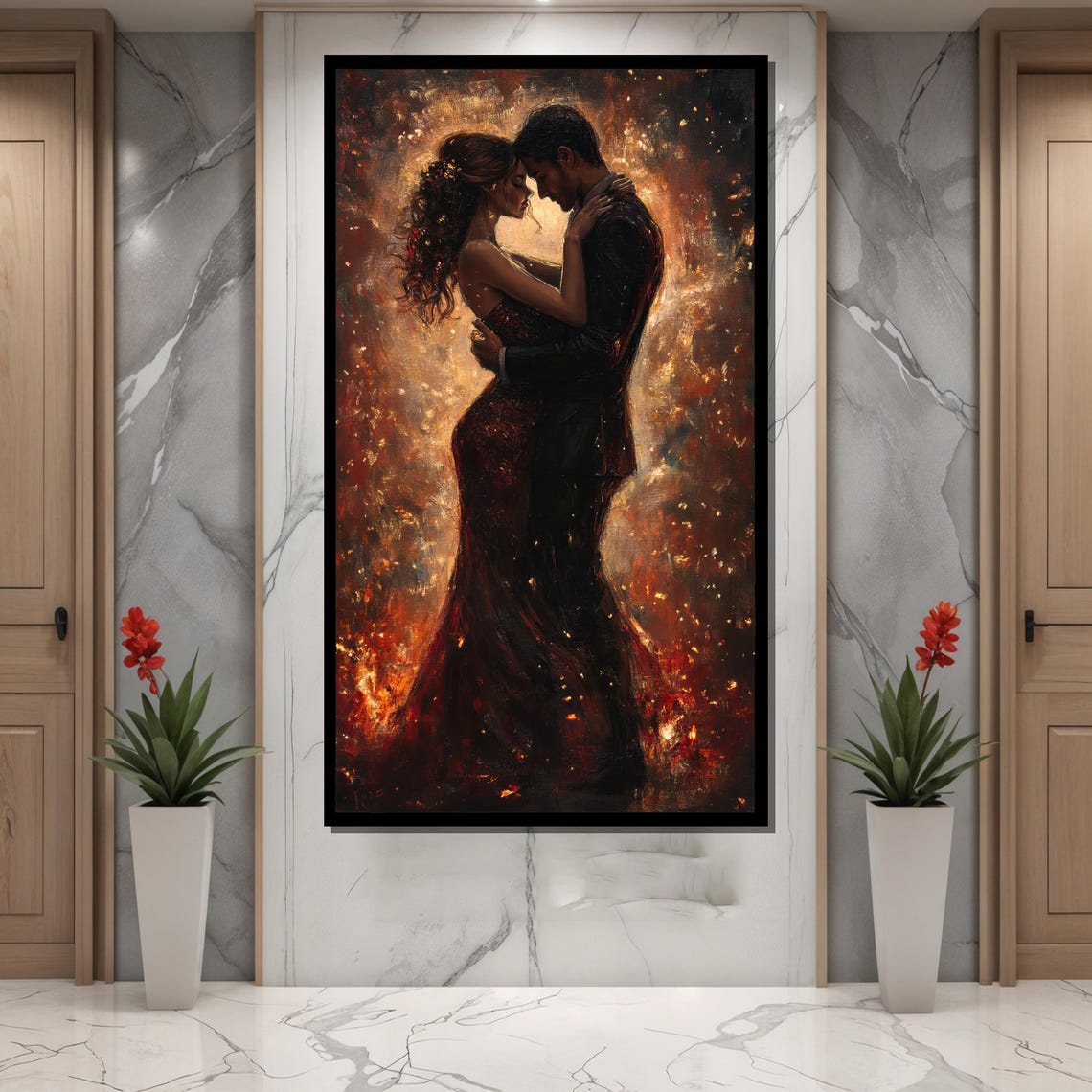 Romantic Dance Couple, Passionate Love Art Print - Image 2