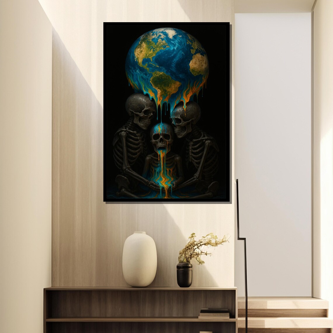 Damien Blackwood Melting Earth, Apocalyptic Surreal Illustration - Image 2