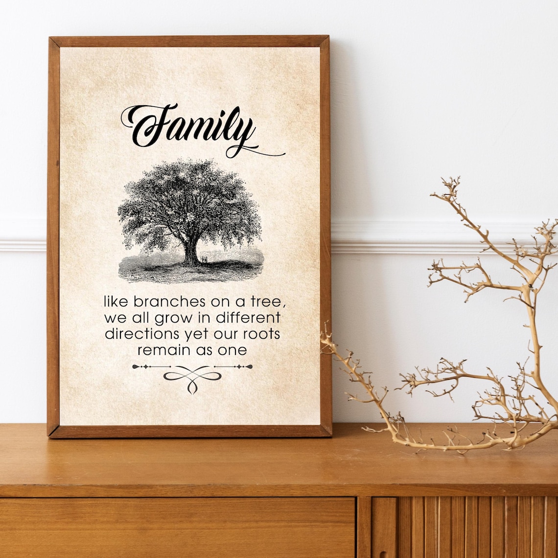 Like Branches on a Tree Family Quote Art Print