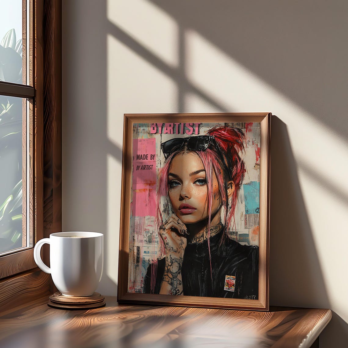Maximalist Magazine Cover Art Woman Oil Painting Photorealistic Style Pastel Warm Tones High Vibe Contemporary Fine