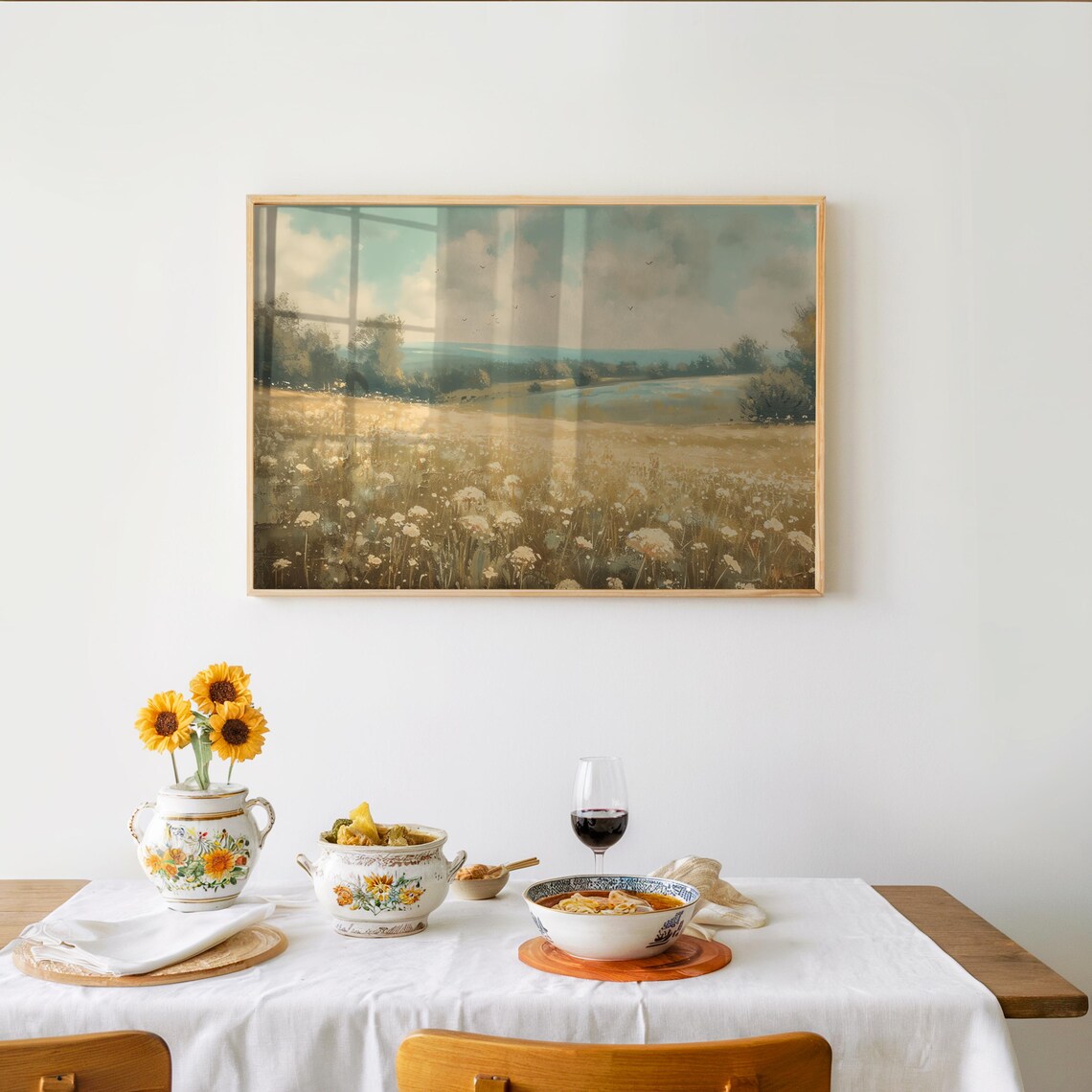 Impressionistic Dreamy Wildflower Meadow Cinematic Soft Light Poster