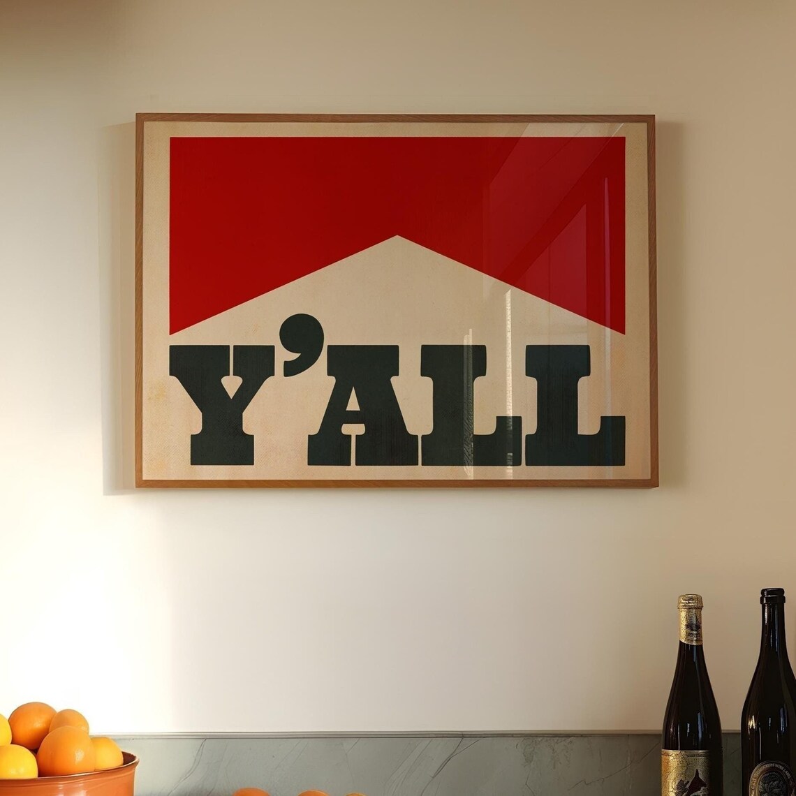 Yall Western Decor, Vintage Western Poster