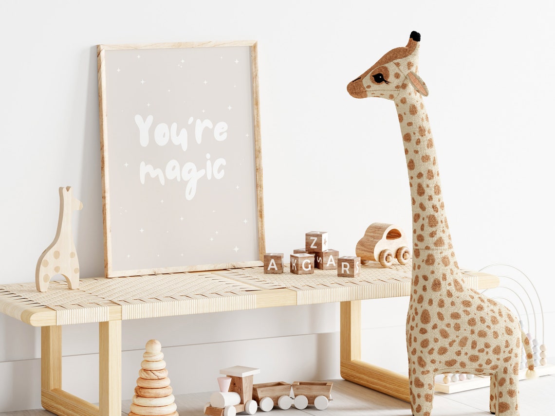 Youre Magic Sparkle Nursery Quote Poster For Neutral Baby Rooms - Image 4