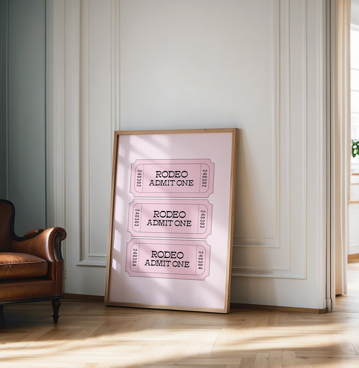 Rodeo Ticket Print Retro Ticket Print Preppy Print Trendy Wall Art Cowgirl Wall Art Pink Wall Art Coastal Cowgirl Wall Art