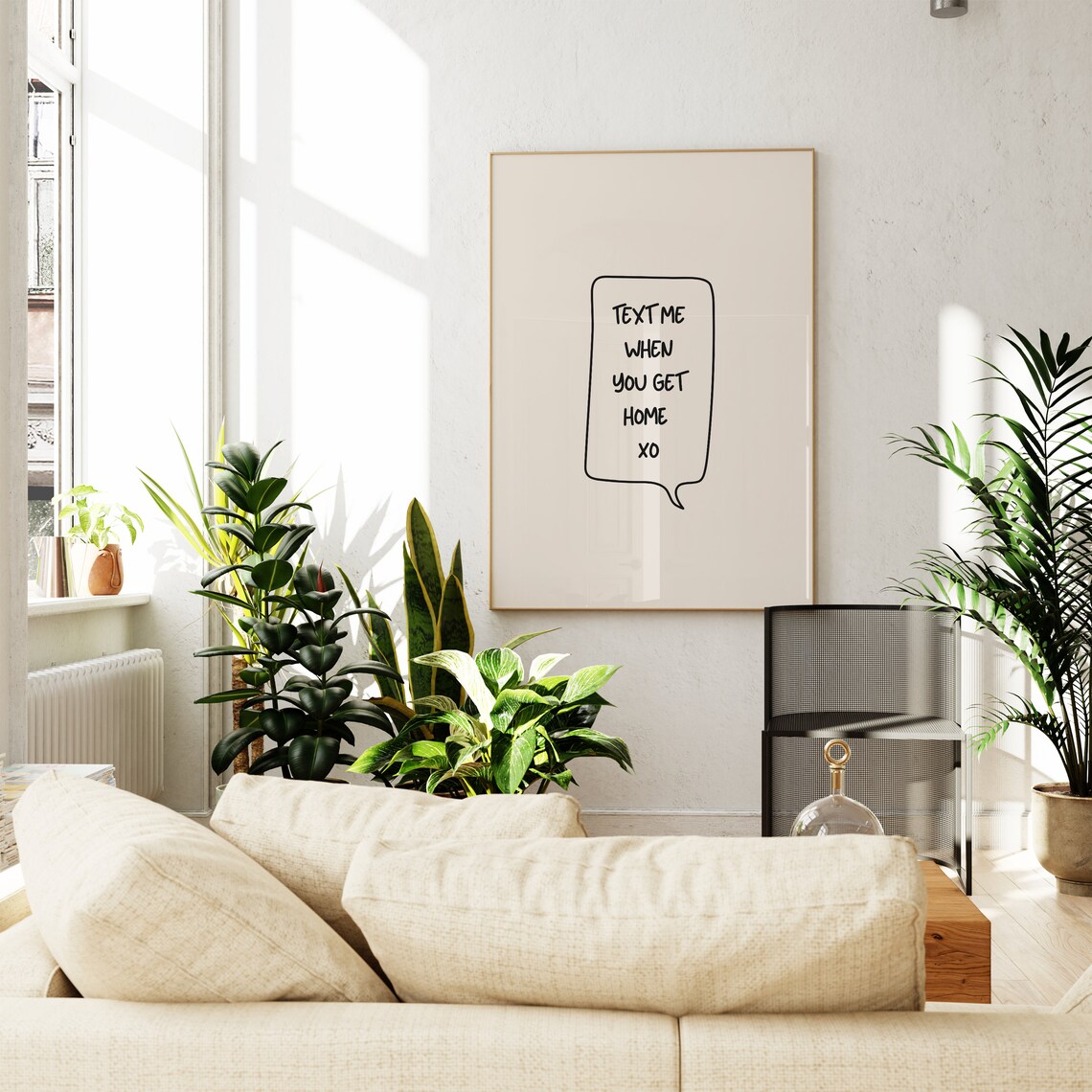Text Me When You Get Home Art Print, Preppy Dorm Decor - Image 2