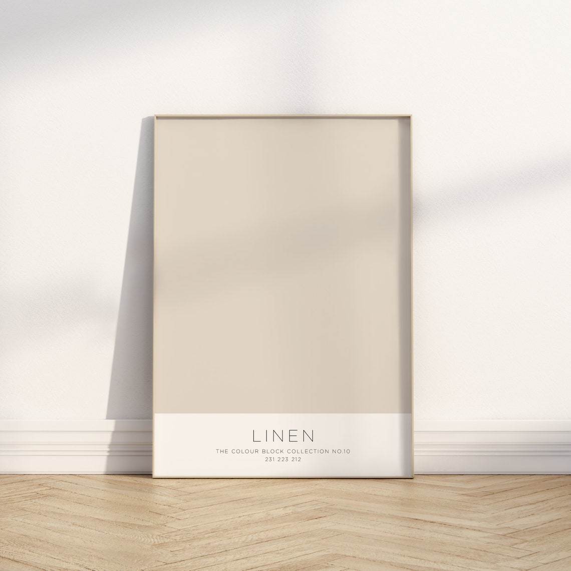 Linen Colour Block Collection No 10 Minimalist Neutral Wall Art - Image 4