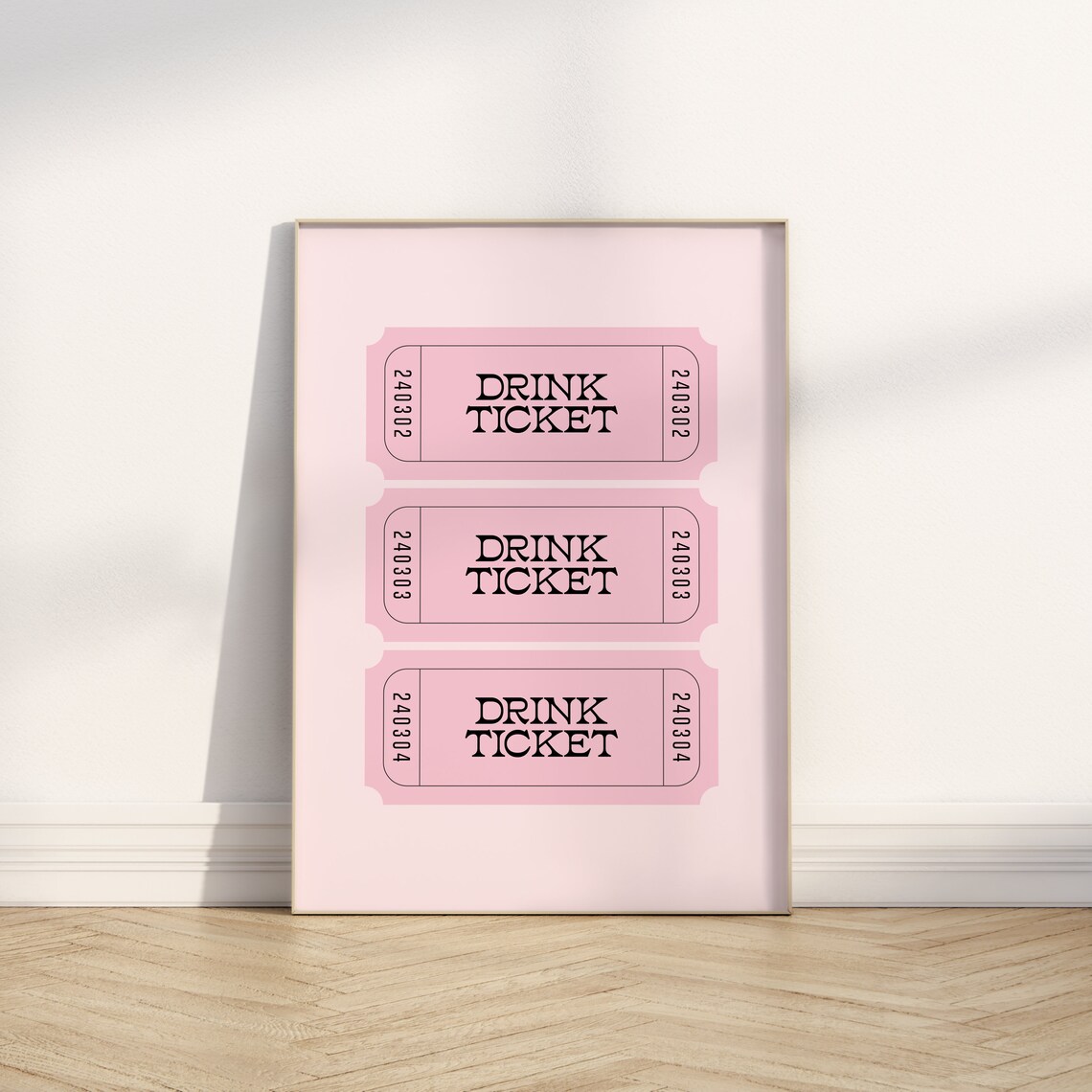 Drink Ticket Retro Bar Cart Poster Print - Image 4