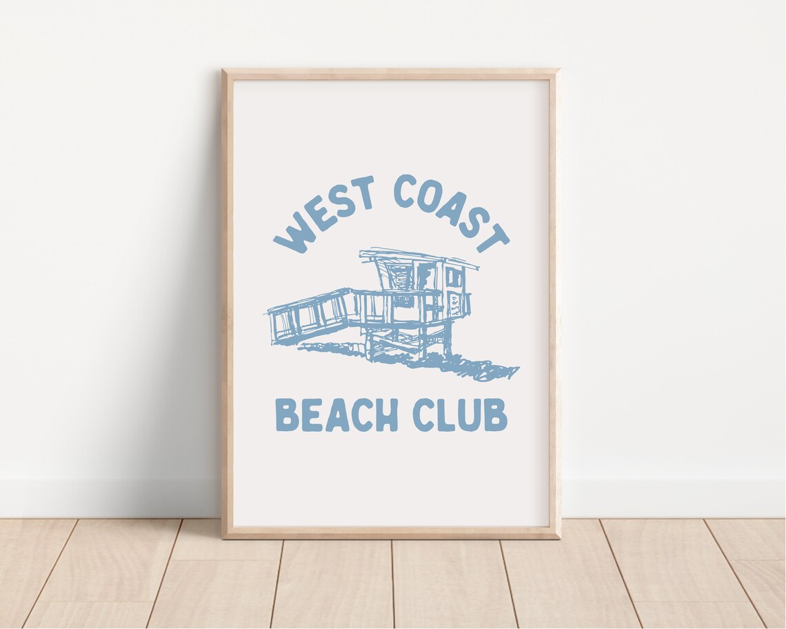 West Coast Beach Club Coastal Wall Art Print - Image 2