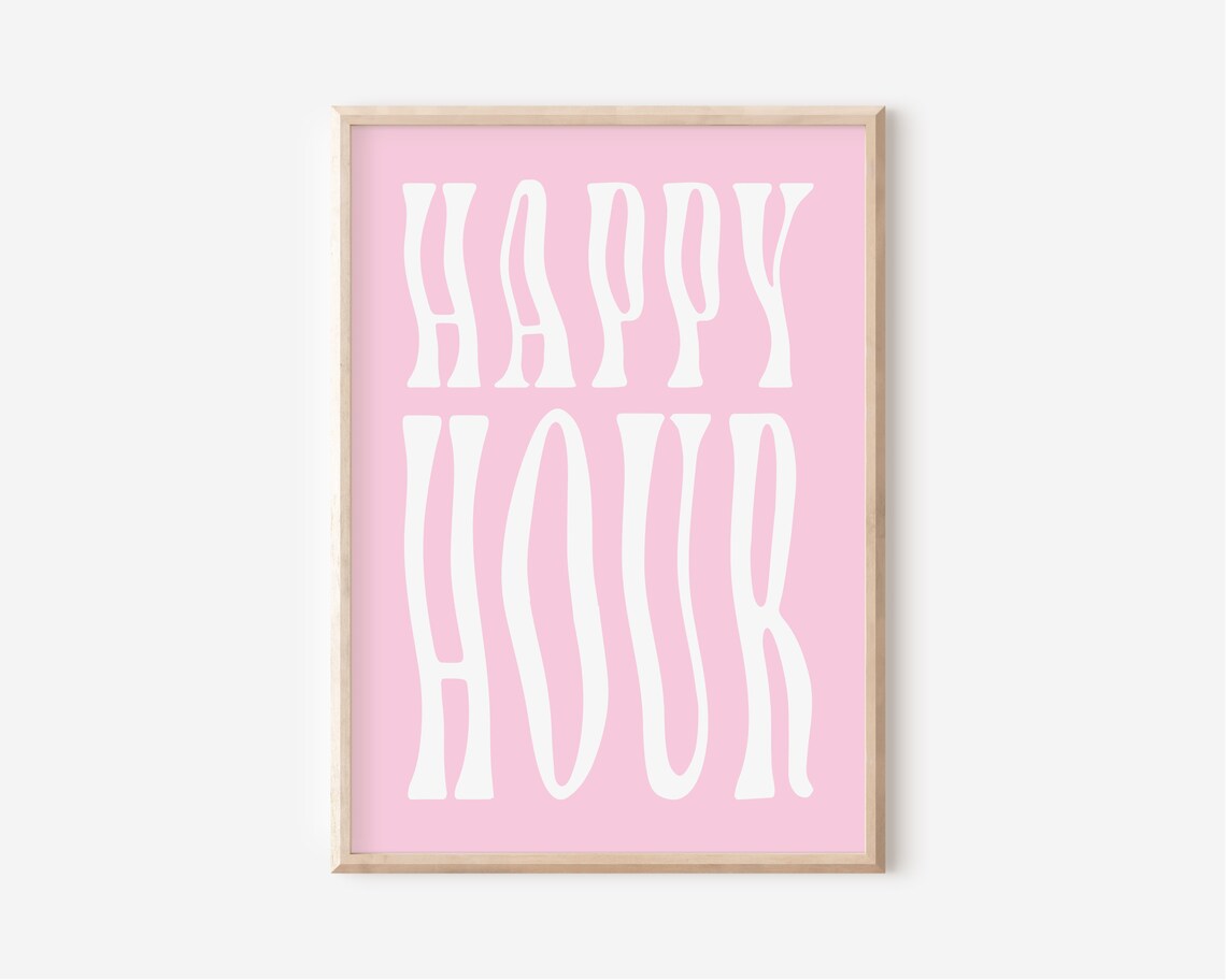 Happy Hour Cocktail Print, Bar Cart Wall Art - Image 2