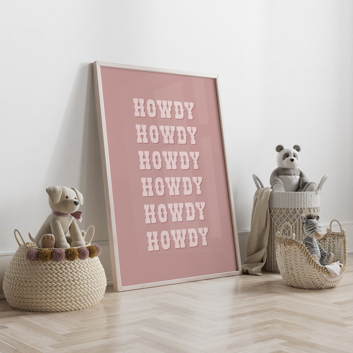 Howdy Nursery Print Cowgirl Western Wall Art Pink Nursery Wall Art Western Nursery Print Cowgirl Wall Art Wall Art