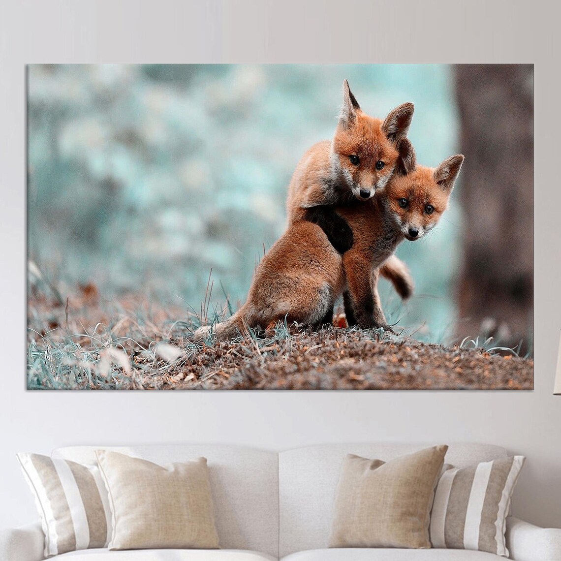 Fox Printed Gift For Him, Minimalist Art Print