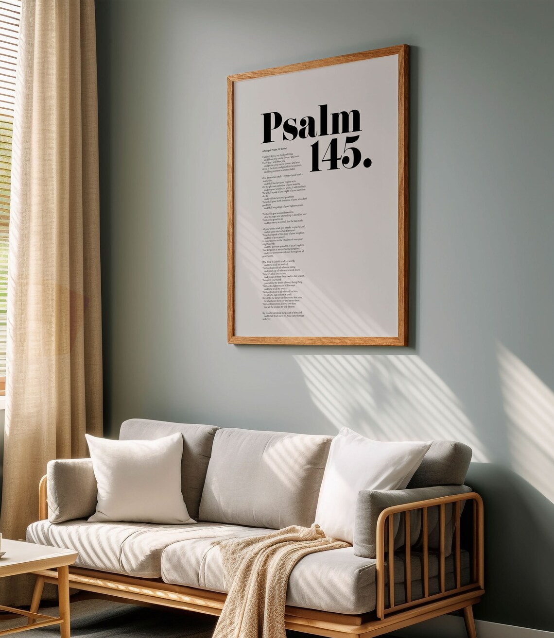 Psalm 145 Scripture Typography, Christian Art Print - Image 2