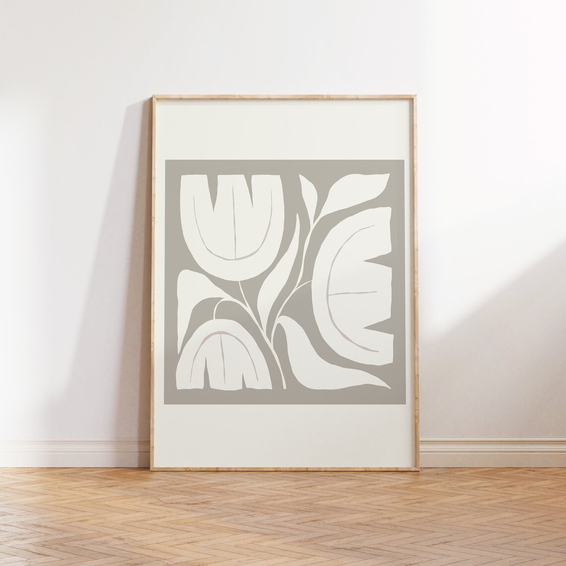 Dark Flowers Black And White Wall Art Print