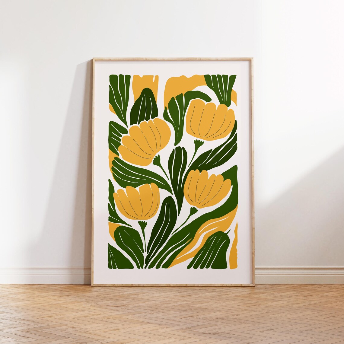 Eclectic Flowers Abstract Botanical Art Poster
