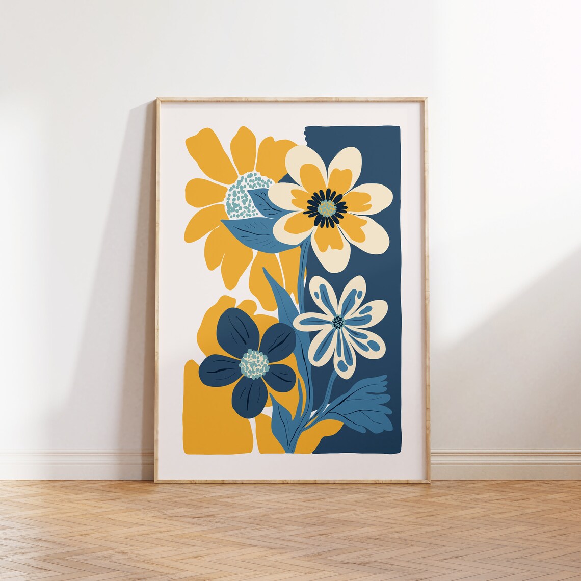 Eclectic Flowers Colorful Abstract Art Poster