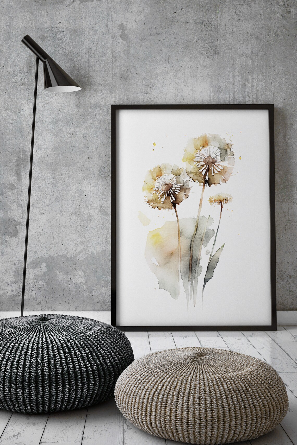 Dandelion Watercolor Wildflowers Botanical Art Print - Image 5