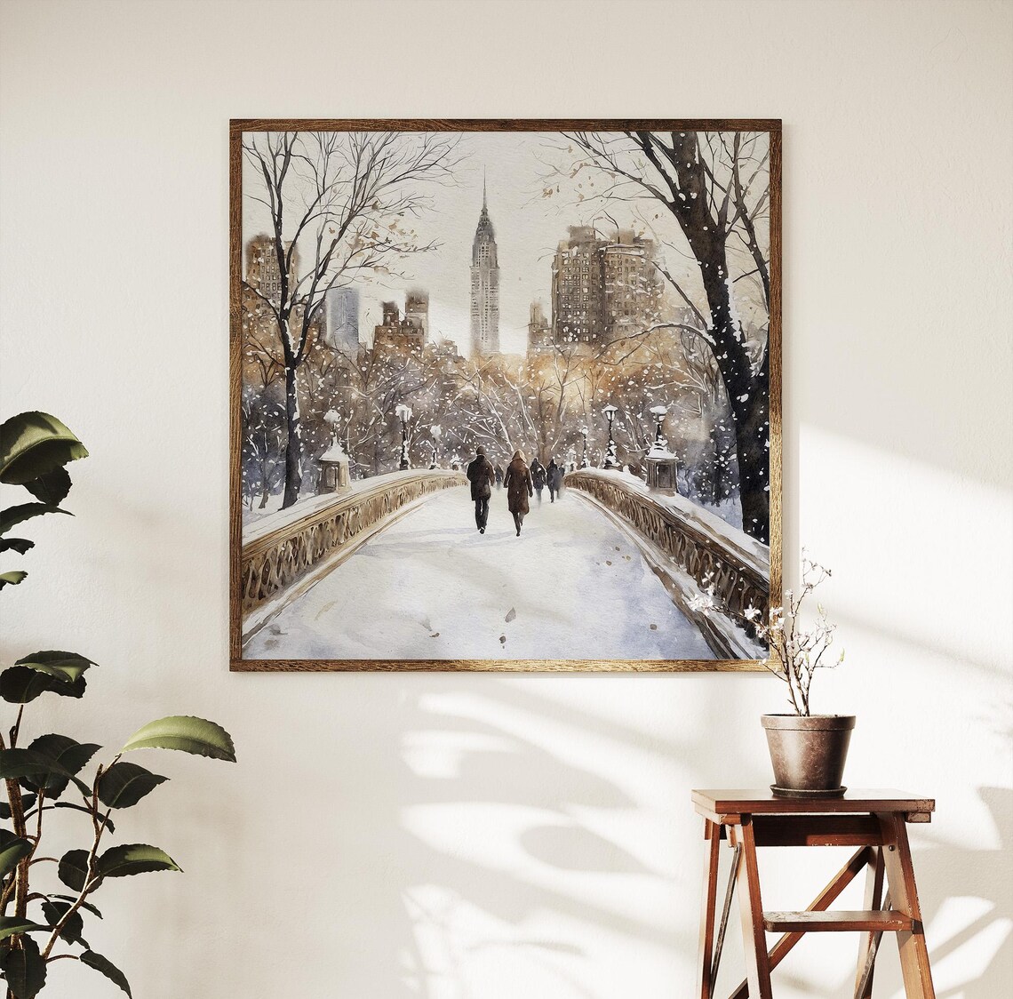 New York Skyline Watercolor Art Print, NYC Cityscape - Image 5